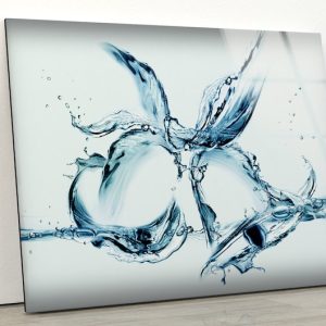 Tempered Glass Wall Decor Glass Printing Wall Hangings Abstract Water
