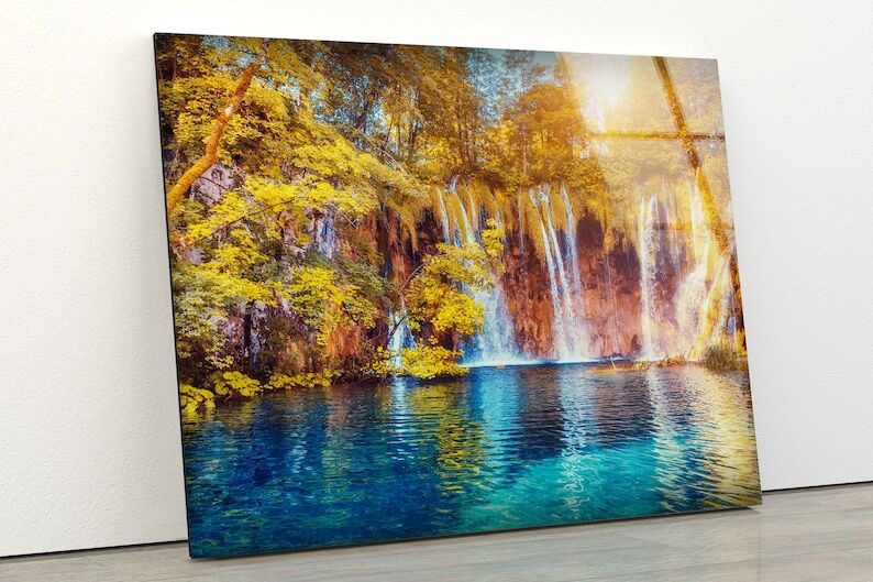 Tempered-Glass-Wall-Decor-Glass-Printing-Wall-Hangings-Abstract-Waterfall-View Tempered Glass Wall Decor Glass Printing Wall Hangings Abstract Waterfall View
