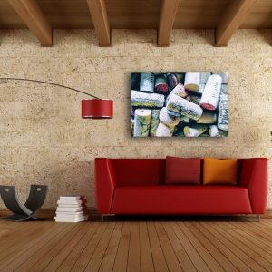 Tempered Glass Wall Decor Glass Printing Wall Hangings Abstract Wine Art Wine Cork Art 2