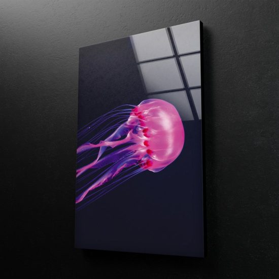 Tempered Glass Wall Decor Glass Printing Wall Hangings Animal Jellyfish Medusa 1