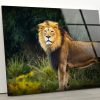 Tempered Glass Wall Decor Glass Printing Wall Hangings Animal Leon
