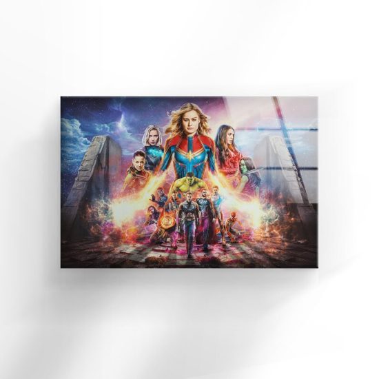 Tempered Glass Wall Decor Glass Printing Wall Hangings Avengers 1