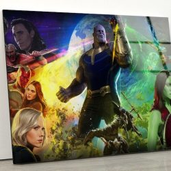 Tempered Glass Wall Decor Glass Printing Wall Hangings Avengers