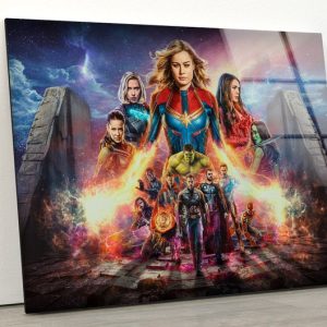 Tempered Glass Wall Decor Glass Printing Wall Hangings Avengers