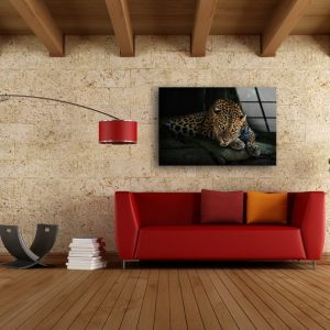Tempered Glass Wall Decor Glass Printing Wall Hangings Cool Leopard Glass Lion Animal Wall Art 2