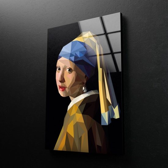 Tempered Glass Wall Decor Glass Printing Wall Hangings Girl With A Pearl Earring Art 1