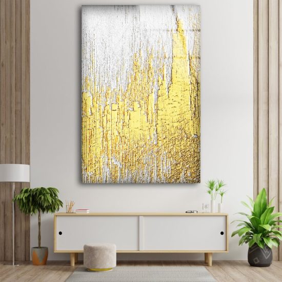 Tempered Glass Wall Decor Glass Printing Wall Hangings Golden Abstract Art Golden Leaves Art 2