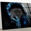 Tempered Glass Wall Decor Glass Printing Wall Hangings Headphone