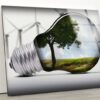 Tempered Glass Wall Decor Glass Printing Wall Hangings Light Bulb