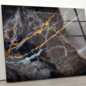 Tempered Glass Wall Decor Glass Printing Wall Hangings Marble Fractal