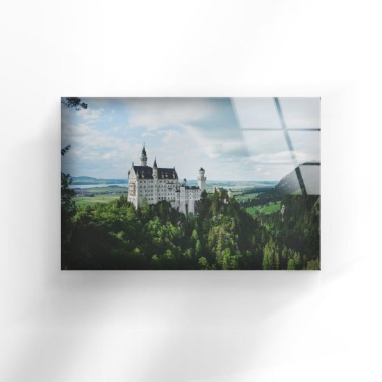 Tempered Glass Wall Decor Glass Printing Wall Hangings Neuschwanstein Castle 1