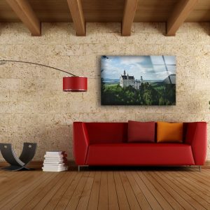 Tempered Glass Wall Decor Glass Printing Wall Hangings Neuschwanstein Castle 2