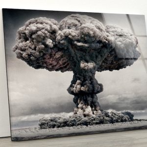 Tempered Glass Wall Decor Glass Printing Wall Hangings Nuclear Explosion