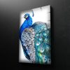 Tempered Glass Wall Decor Glass Printing Wall Hangings Peacock