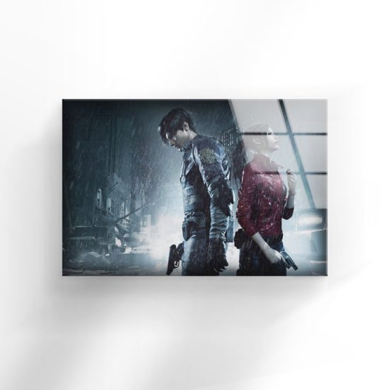 Tempered Glass Wall Decor Glass Printing Wall Hangings Resident Evil 1