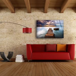 Tempered Glass Wall Decor Glass Printing Wall Hangings Sea View View Lake View 2 1