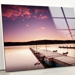 Tempered Glass Wall Decor Glass Printing Wall Hangings Sea View View Lake View