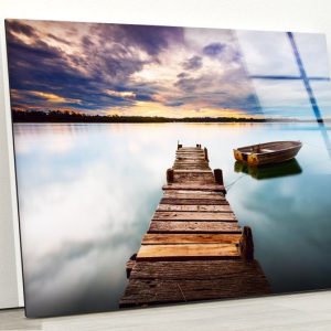 Tempered Glass Wall Decor Glass Printing Wall Hangings Sea View View Lake View