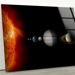 Tempered Glass Wall Decor Glass Printing Wall Hangings Solar System Space