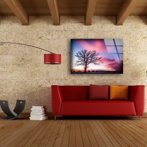 Tempered Glass Wall Decor Glass Printing Wall Hangings Sunset 2