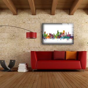 Tempered Glass Wall Decor Glass Printing Wall Hangings Watercolour 1