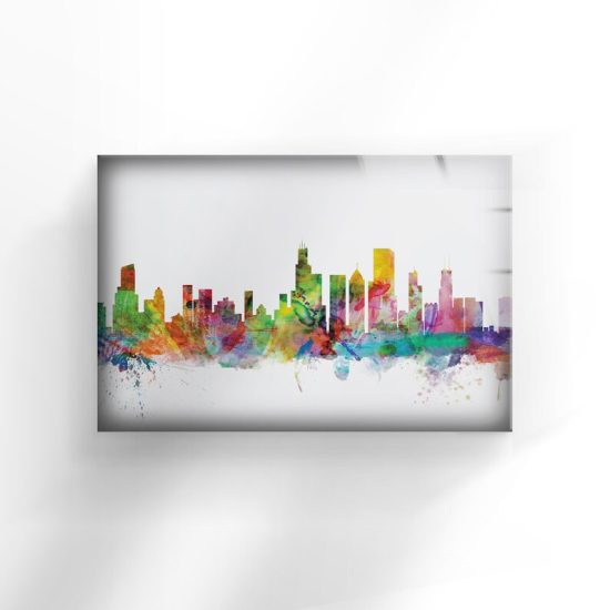 Tempered Glass Wall Decor Glass Printing Wall Hangings Watercolour 2