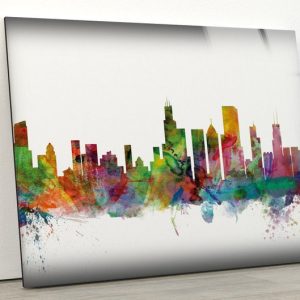 Tempered Glass Wall Decor Glass Printing Wall Hangings Watercolour