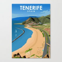 Tenerife Spain Travel Poster Canvas Print - Wall Art Decor
