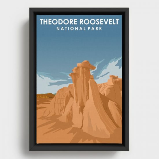 Theodore Roosevelt National Park Travel Poster Canvas Print Wall Art Decor 1