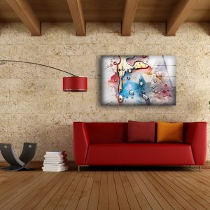 Uv Painted Glass Wall Art Natural And Vivid Wall Modern Wall Art Fractal Art 2