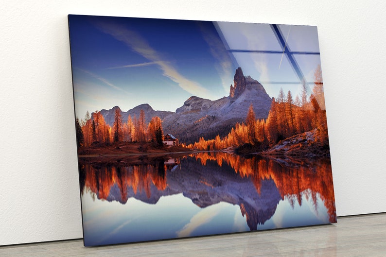 Uv Painted Glass Wall Art Nature And Vivid Wall Lake View Wall Art