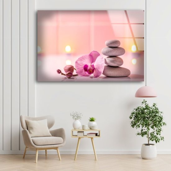 Uv Printing Natural And Vivid Wall Glass Wall Art Bathroom Wall Decor Zen Stones Art 1