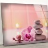 Uv Printing Natural And Vivid Wall Glass Wall Art Bathroom Wall Decor Zen Stones Art