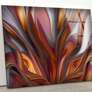 Uv Printing Natural Pattern And Vivid Wall Bright Background Volumetric Pattern Art Glass Print