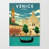 Venice Italy Minimal Vintage travel poster Canvas Print - Wall Art Decor