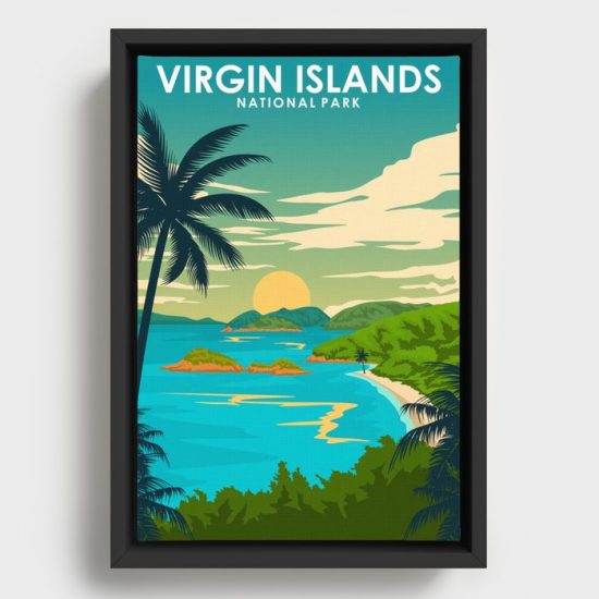 Virgin Islands National Park Vintage Travel Poster Canvas Print Wall Art Decor 1