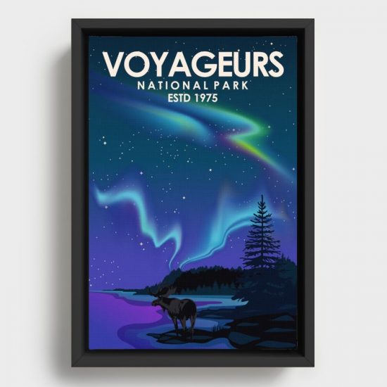 Voyageurs National Park Travel Poster Canvas Print Wall Art Decor 1