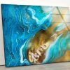 Wall Art Abstract Wall Art Golden Wall Art Geode Wall Art Glass Print