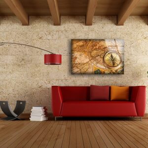 Wall Art Abstract Wall Art Modern Wall Art Tempered Glass Wall Art Compass 2