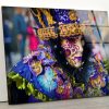 Wall Art Glass Wall Art Uv Printed Home Hanging Modern Decor Abstract Venetian Venice Carnival Mask