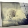Wall Art Glass Wall Art Uv Printed Home Hanging Modern Wall Decor Black White Angel Wall Art
