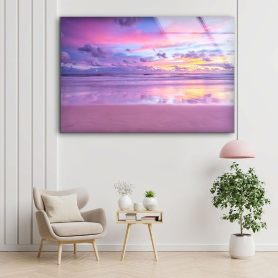 Wall Decor Oversize Clouds Wall Art Abstract Wall Art Pink Clouds Wall Art Tempered Glass Wall Art 1