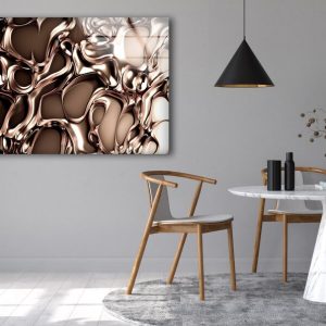 Wall Hangings Abstract Wall Art Copper Wall Art Glass Print 2