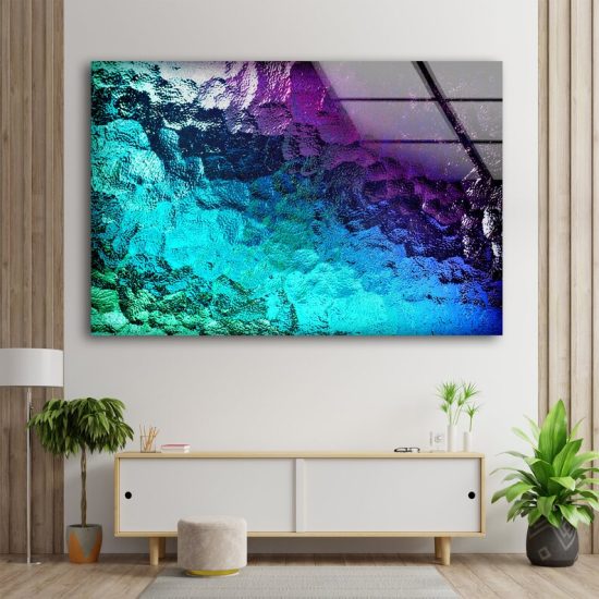 Wall Hangings Abstract Wall Art Rainbow Wall Art Glass Print 2