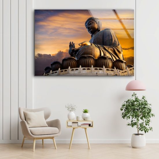 Wall Hangings Buddha Wall Art Hindu Statue Wall Art Glass Print 1