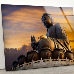 Wall Hangings Buddha Wall Art Hindu Statue Wall Art Glass Print