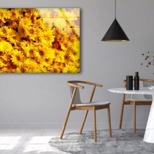 Wall Hangings Flower Wall Art Daisy Wall Art Glass Print 1