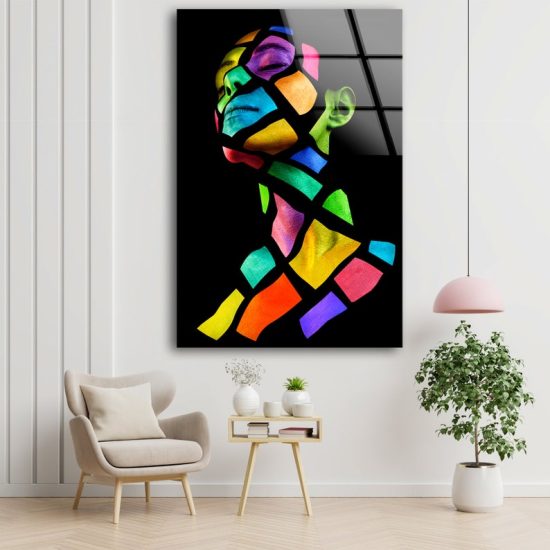 Wall Hangings Human Wall Art Woman Face Wall Art Glass Print 2