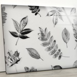 Wall Hangings Leaves Wall Art Leaf Wall Art Glass Print 1