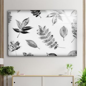 Wall Hangings Leaves Wall Art Leaf Wall Art Glass Print